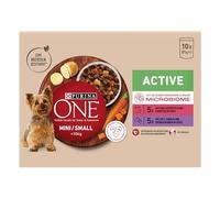 PURINA One Mini/Small Active Comida húmeda para Perros pequeños, Paquete de 10 Unidades (10 x 85 g)