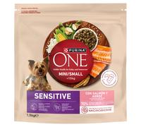 Purina One Sensitive Mini/Small Pienso para perros con salmón y arroz 1,5 kg