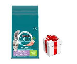Purina One Sesitive Pavo y Arroz Comida para gatos adultos 9.75kg + SORPRESA PARA EL GATO