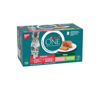 Purina ONE Latas Terrine Gato Esterilizado Salmón y Pavo 4 x 85 g
