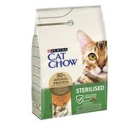Cat Chow Esterilizado - Pienso seco para gatos adultos esterilizados - Pavo - Cantidad: 3 kg