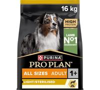 Purina® Pro Plan Adult Light/Sterilised - Pienso para Perros Rico en Cordero - Saco de 16 kg