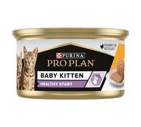 Purina Pro Plan Comida Húmeda para Gatito, Junior, Bebé, Kitten, Mousse con Pollo, 24 latas de 85g