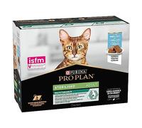 Purina Pro Plan Comida Húmeda para Gato Esterilizado Adulto Terrina Bacalao, 10 Sobres de 75g
