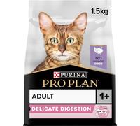 Purina Pro Plan Comida Seco para Gato Delicate con Optirenal, Sabor Pavo - 1.5 Kg