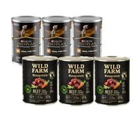 PURINA Pro Plan Dietas Veterinarias NF Función Renal 3x400g & WILD FARM Monoprotein Beef 3x800g alimento hipoalergénico para perros