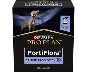 Purina Pro Plan FortiFlora Vet Probiótico para Perros, 30 Sobres, Enterococcus Faecium, Apoyo Digestivo