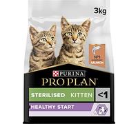 PURINA PRO PLAN | Healthy Start | Croquetas esterilizadas para Gatitos | Fortalece Las defensas Naturales del Gatito y la Respuesta inmunológica | Rico en salmón | Bolsa | Lote de 4 x 3 kg