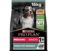 Purina Pro Plan Medium Adult Digestion Pienso para Perro Mediano Adulto, Digestión Sensible con Cordero, Saco de 16kg