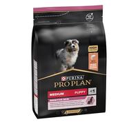 Purina Pro Plan Medium Puppy Derma Pienso para Perro Mediano, Cachorro, Junior, Bebé, Piel y Pelaje con Salmón, bolsa de 3kg