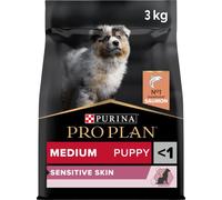 Purina Pro Plan Medium Puppy Derma Pienso para Perro Mediano, Cachorro, Junior, Bebé, Piel y Pelaje con Salmón, bolsa de 3kg