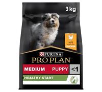 Purina Pro Plan Medium Puppy Start Pienso para Perro Mediano, Cachorro, Junior, Bebé con Pollo, 1 bolsa de 3kg