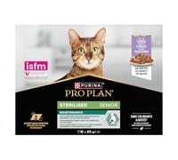 PURINA Pro Plan | Senior | Esterilizado 7+ | Alimentación Completa en Salsa para Gato Senior Esterilizado (> 7 Años) | para Una Vida Más Larga Saludable | En Pavo | Bolsita | 10x85g