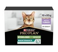 PURINA Pro Plan | Senior | Esterilizado 7+ | Alimentación Completa en Salsa para Gato Senior Esterilizado (> 7 Años) | para Una Vida Más Larga Saludable | En Pavo | Bolsa