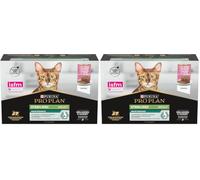 PURINA PRO PLAN Sterilised Maintenance - Comida húmeda para Gatos Adultos esterilizados, paté con salmón y atún, 12 latas de 85 g (Paquete de 2)
