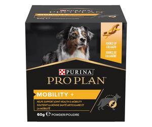 Purina Pro Plan Suplemento Perro Mobility+ para articulaciones, con colágeno, salud articular, movilidad, contiene 4 paquetes de 60g