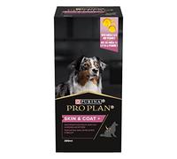 Purina Pro Plan Suplemento Perro para Piel, Pelaje, Derma, Aceite de Pescado, salmón, con Omega 3, Contiene 4 Botes de 250 ml, dorado