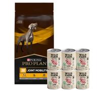 PURINA Pro Plan Veterinario JM Joint Mobility 12kg & WILD FARM Paté de cordero 6x400g alimento sin gluten para perros