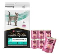 PURINA Pro Plan Veterinary Diets ES Gastrointestinal Gato 5kg & WILD FARM Paté de Pollo 6x400g - alimento sin gluten para gatos