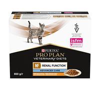 PURINA Pro Plan Veterinary Diets NF Renal Function Advanced Care Pollo | 10 x 85 g | Alimento dietético Completo para Gatos Adultos en bolsitas Frescas | Función renal