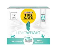 Purina Tidy Cats Arena para Gatos de bajo Polvo, Control de olores aglutinante, Ligera, Limpia y sin Perfume, Arena para múltiples Gatos, 12 Libras.