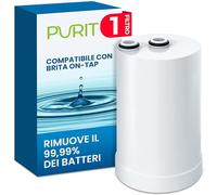 PURIT Filtro compatible Brita On Tap (600 L/4 meses) Cartucho para Brita V-MF Reduce: cloro, PFAS, 99,99% de bacterias (1 unidad)