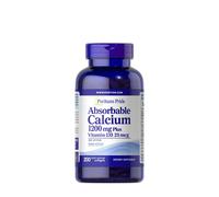 Puritan's Pride Absorbable Calcium 1200 mg with Vitamin D3 1000 IU (200 Cápsula blanda)