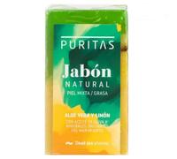 Puritas Jabón Natural Aloe Vera Limón 100 Gramos - Limpia Y Protege La Piel