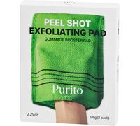 PURITO PEEL SHOT Exfoliating Pad | for Blackheads, Whiteheads & Pores | Charcoal + Enzyme Deep Clean | Instant Glow & Smooth Texture | Gentle Daily Exfoliation | Korean Skincare, 8 Pads