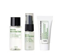 PURITO Kit de Viaje Centella Unscented Line (mini). Set de 4 productos para el cuidado facial, ideal para pieles sensibles. Sin fragancia, con extracto de centella asiática.