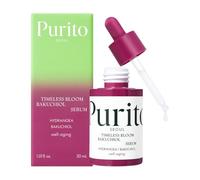 PURITO Sérum de Bakuchiol Bloom sin tiempo, Hydrangea Jeju Coreano, para pieles sensibles, ampollas, reducción de línea fina, suero facial antienvejecimiento para cara, K-Beauty, 30 ml