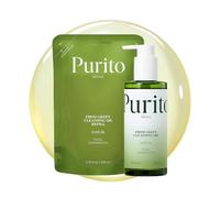 PURITO Set Aceite Limpiador para Piel Sensible, 400 ml | Original + Recambio, Desmaquillante Sin Perfume, Aceite Limpiador Vegano, Maquillaje Waterproof
