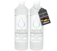 PURIVITA® Alcohol Isopropillico 99,9% [2x1L] - Isopropyl Alcohol - Isopropanol de Limpieza para Hogar, Industria & Electrónica - Disolvente & Desengrasante - Limpiador de Isopropyl - Sin Residuos
