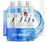 PURIVITA® Detergente Suelos Aspirador Seco-Húmedo - Frescura, 3x1L | Sin marcas, secado rápido, poca espuma y sin aclarado - para aspiradores seco-húmedo y suelos duros resistentes al agua