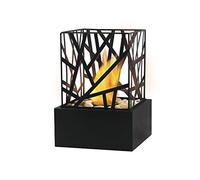 PURLINE AMALTEA Chimenea de sobremesa para uso interior o exterior con diseño moderno color negro