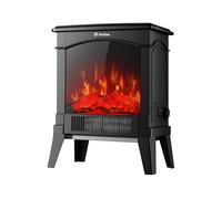 Purline | Chimenea Eléctrica de Suelo Compacta 1500W CHE-100 - Chimenea Eléctrica Diseño Retro con Patas y Cristal Templado