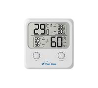 PURLINE | Estación Meteorológica Digital para Interior - Estación con Pantalla LCD para Medir Temperatura y Humedad, medidor Compacto de Clima Interior para Hogar, Oficina o Dormitorio