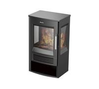 Purline | Estufa Eléctrica CHE-720 B Estilo Tradicional en Negro - Estufa Eléctrica WiFi, Efecto Llamas LED y Espacio de Almacenaje