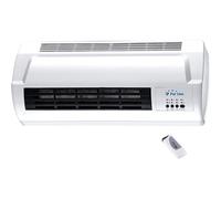 PURLIINE | Calefactor Cerámico Split de Pared 2000W, Mando a Distancia, Termostato Regulable y Diseño Moderno en Blanco