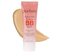 Purlisse Ageless Glow Serum BB Cream SPF 40: limpia y libre de crueldad, cobertura completa e impecable, hidrata con colágeno | Medio claro 1.4 onzas