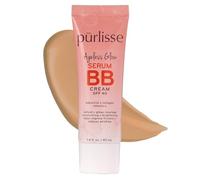 Purlisse Ageless Glow Serum BB Cream SPF 40: limpia y libre de crueldad, cobertura completa e impecable, hidrata con colágeno | Mediano, 1.4 onzas
