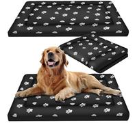 PURLOV Colchón XXL para perros medianos y grandes, 100 x 70 cm, impermeable, termorregulador, relleno de espuma extraíble, funda lavable, color negro 24862