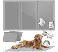 PURLOV Esterilla de refrigeración para perros grandes 110 x 70 cm - Esterilla de gel autorefrigerante para mascotas - Esterilla de refrigeración para perros para verano y coche - Cómoda alfombrilla de