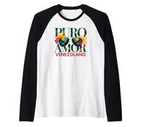 Puro Amor Venezolano Orgullo Venezolano Herencia Latina Camiseta Manga Raglan