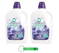 Puro Amore Ammorbidente Viola - Suavizante líquido - Fragancia inconfundible - Ideal para todo tipo de tejidos 60 lavados 3L + llavero Beni Culinari gratuito