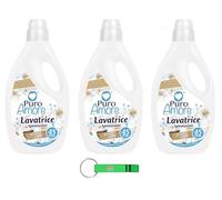 Puro Amore Detergente Bianco Latte Higiene - Detergente líquido ideal para prendas blancas y coloridas - 45 lavados 2025 ml + llavero Beni Culinari gratis