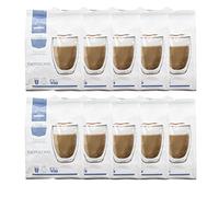 Puro Aroma Gimoka capuchino, café, café tostado y leche cápsulas, cápsulas Nescafé Dolce Gusto compatible, azul claro, 160 cápsulas/80 porciones