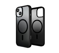 Puro Funda Gradient para iPhone 15 - Protección Premium, Compatible MagSafe, Efecto Gradiente, Agarre Seguro, Bordes Elevados, Negro