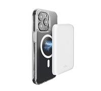 PURO Power Bank Wireless Universal Compacto Slim Power mag 4000 Mah, Compatible con MagSafe, Puerto Fast Charge USB C, Compatible con iPhone 12 E iPhone 13, magnético, Blanco