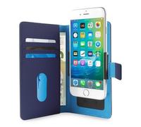 Puro Universal Slim Wallet Booklet Flip-Caso Funda Protección 360°Cases Azul L